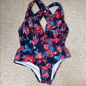 Floral one piece suit- NEVER EVER WORN